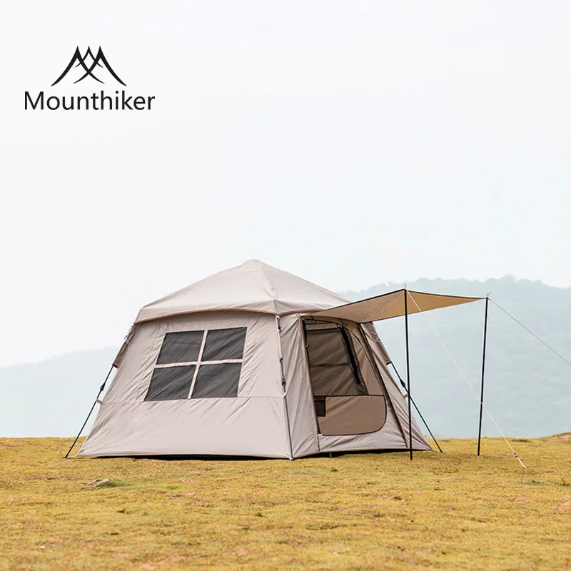 

Outdoor Automatic Tent 150D Oxford Cloth Portable 3-4 Persons Fast Build Camping Tent With Door Awning Tarp