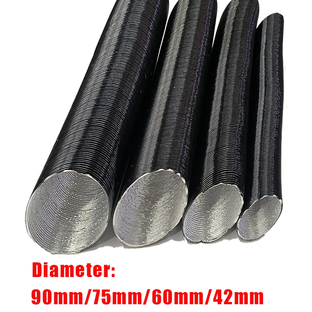 1PCS 25mm 42mm 60mm 75mm 90mm Diameter Air Diesel Parking Heater Duct Pipe Tube Hose For Webasto Eberspacher Car Camper air diesel heater duct pipe