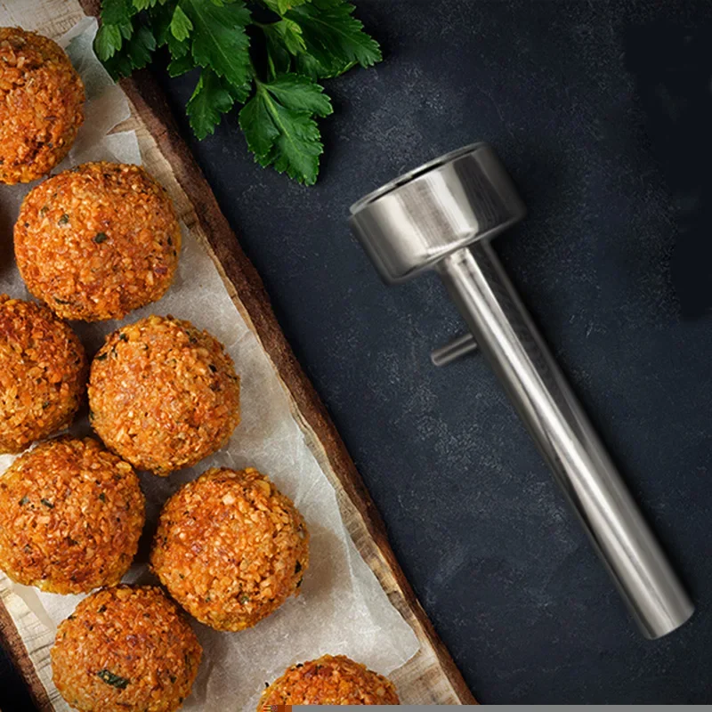 Stainless Steel Large Falafel Ball Making Scoop Mold Meatball Machine Pressing Maker Non-Stick Kitchen Accessories Gadgets Tool