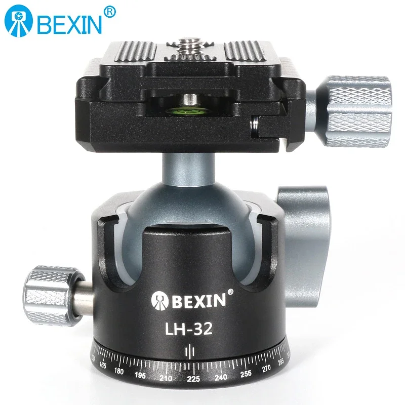 BEXIN LH28 LH32 Low Profile Ball Head 36mm CNC Metal 360&deg; Panoramic Camera Tripod Head Tripod Monopod DSLR Cameras Camcorder