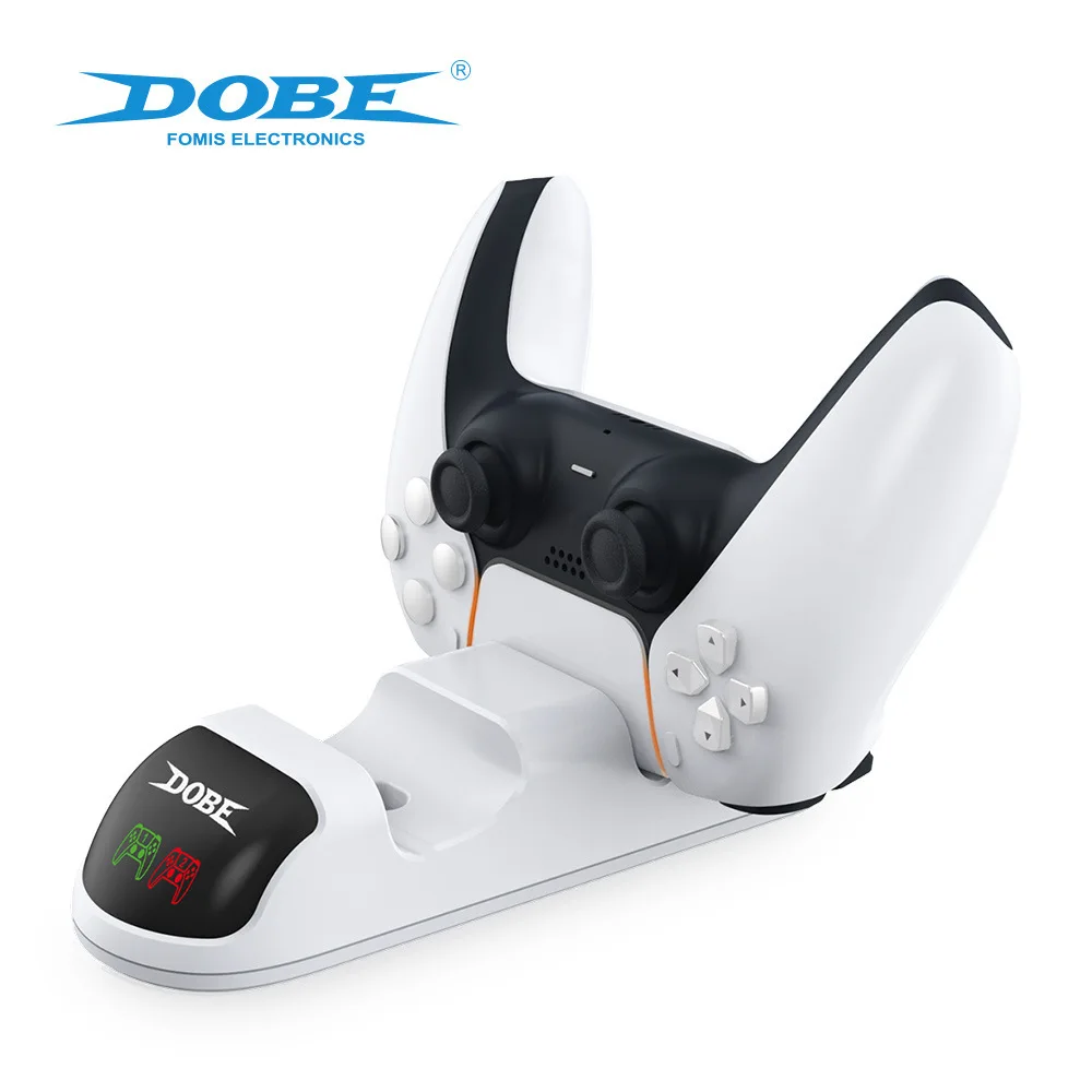 New Handle Double Fast Charging with Indicator Light For PS5 Wireless Handle Charging Bracket Locomotive LED Seat TP5-0506