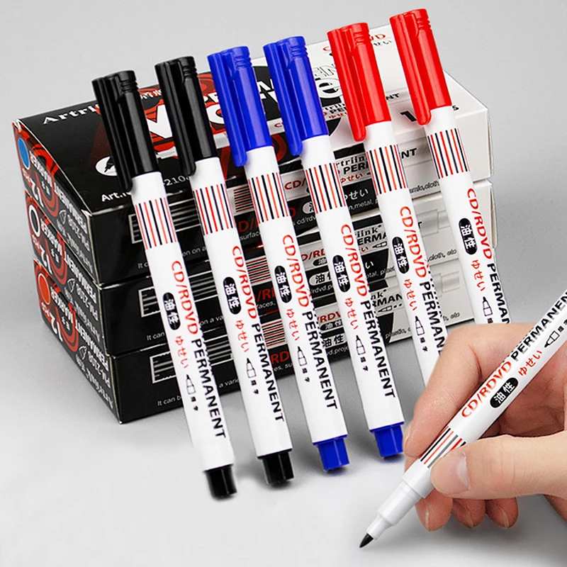 13.7cm Large Capacity Thin-nib Whiteboard Marker Pen Oily Art Marker Pen Waterproof Drawing Pen For Office Meeting School Teach