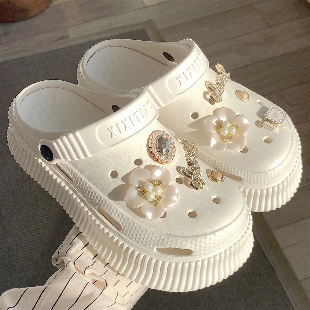 

EVA Trendy Slippers 2023 Summer Lady's Sole Anti-Slip 4CM Thick Bottomed Bathing Home Slippers Indoor Adult Thick Slides Cute