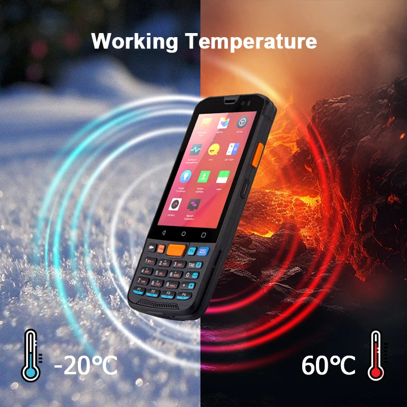 4인치 4G 러기드 안드로이드 14.0 PDA 32GB IP65 NFC 2D 바코드 스캐너 핸드헬드 안드로이드 PDA 물류 창고용