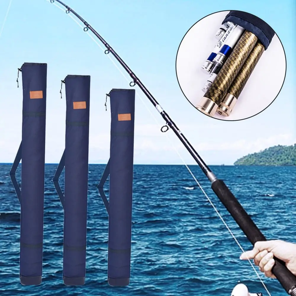 Folding Portable Fishing Tackle Storage Bag Large Capacity Canvas Fishing Tackle Backpack Multifunctional Umbrella Bag Rod Bag