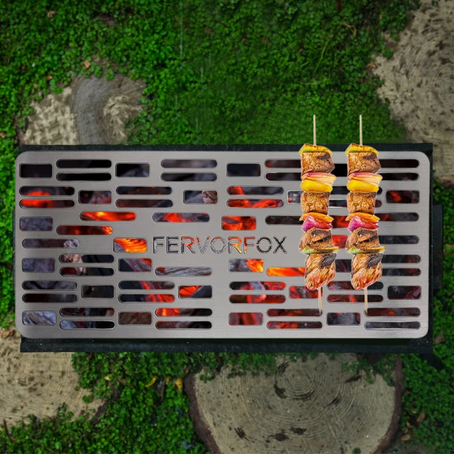 Grillezés Hálószőnyeg Rozsdamentes Acél Grill Tartókonzol Grillhálózat Kültéri Kemping Piknik Túrázás Húsa Garnélarák Zöldség - Image 2