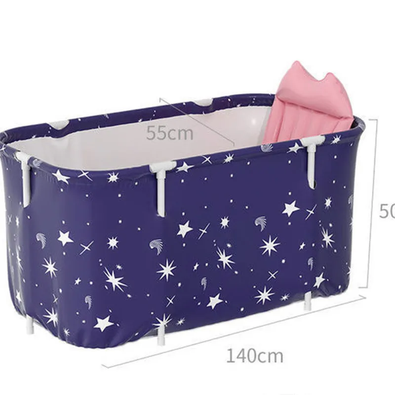 120/140CM large Portable Bathtub Folding Bath Bucket Thicken Shower Barrel Large Tub Baby Swimming Pool Family Bathroom Spa Tub portable ice bath tub inflatable bathtub