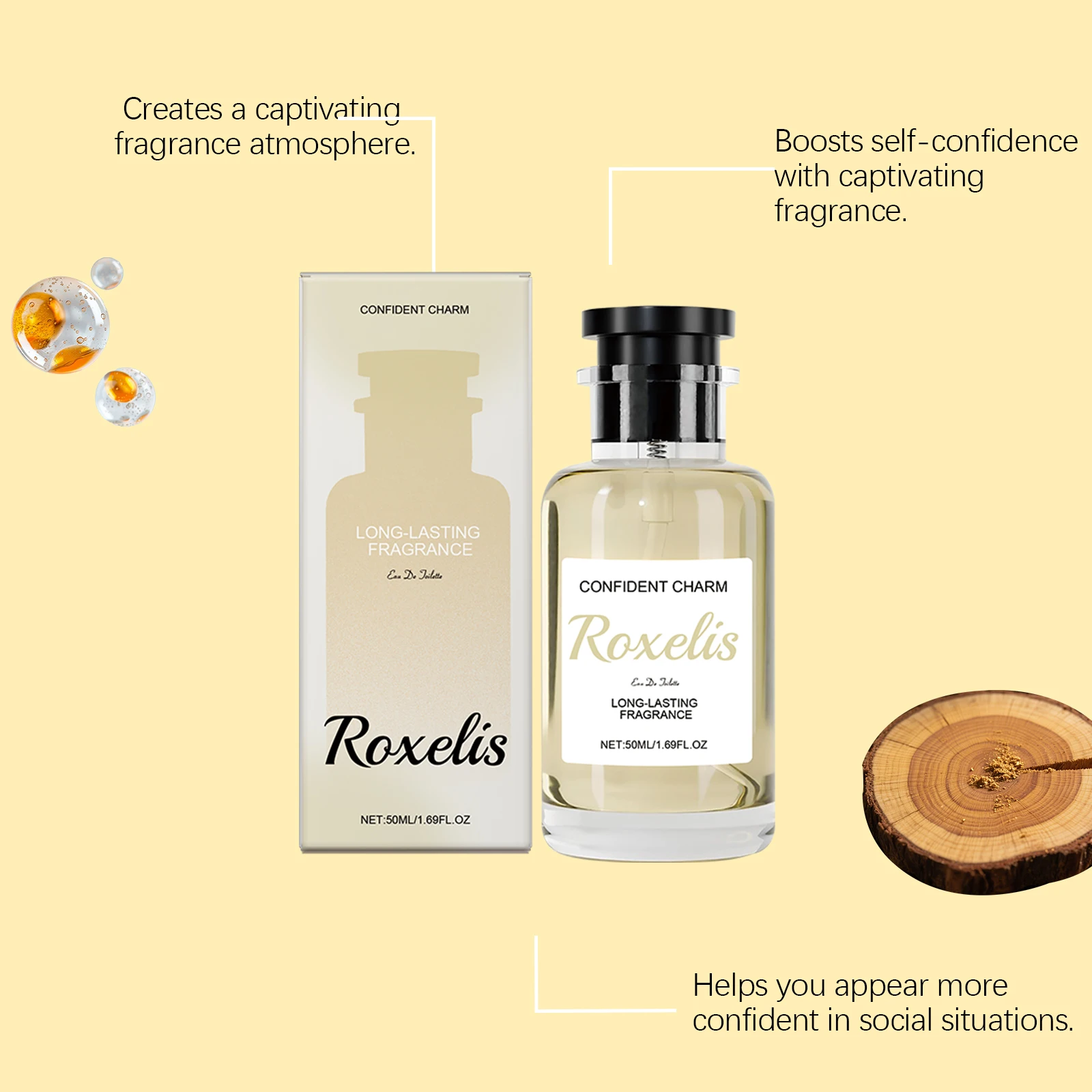 Roxelis Long-lasting Wood Bergamot Eau De Toilette Unisex Fragrance_voghion.com