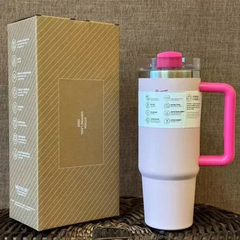 Tasse à café thermique en acier inoxydable avec paille, gobelet isolé sous vide, tasse de voyage glacée pour l'extérieur, grande vente, 40oz 1
