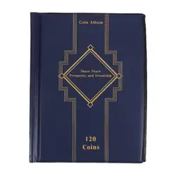Deluxe 120 - Slot Coin Collection Album for Cardboard Coin Holders (Blue)