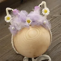 ❤️Newborn Photography Props Accessory Cute Manual Headband Studio Baby Photo Cartoon Ear Headwear Infant Shoot Accessories 2