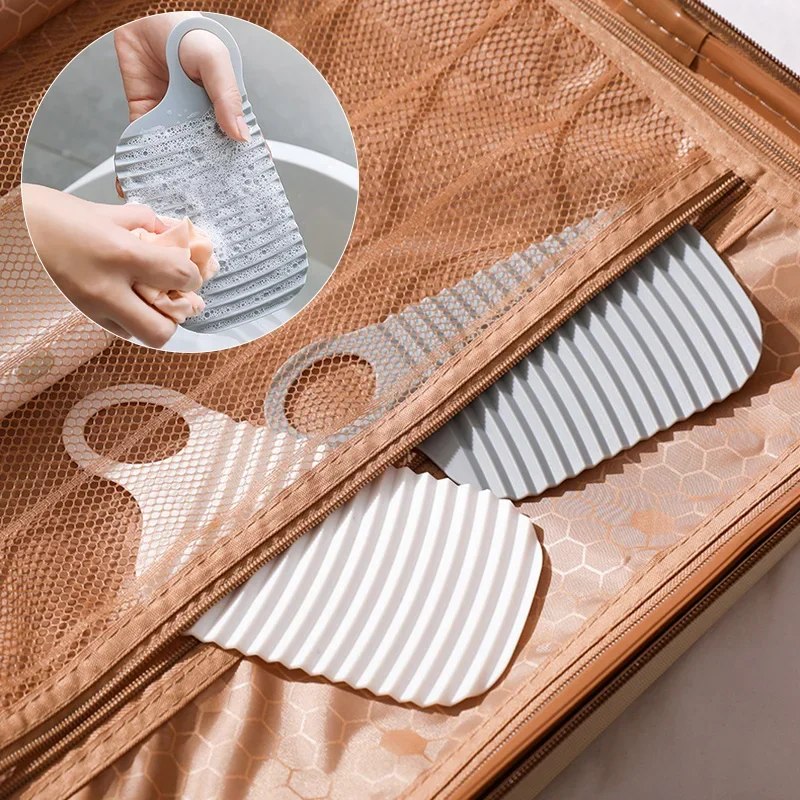 Travel Portable Thicken Mini Silicone Washboard Baby Non Slip Laundry Board Washing Children Clothes Socks Cleaning Products