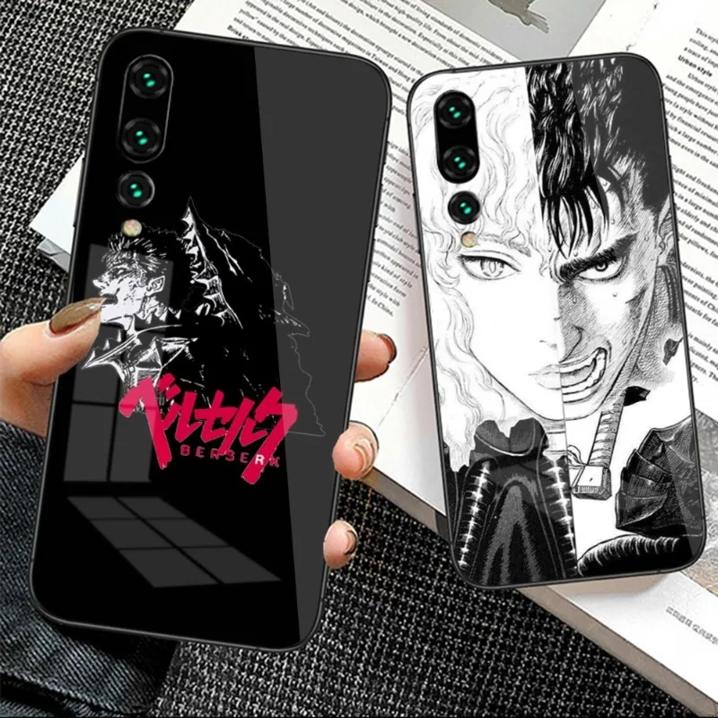 

Крутой чехол для телефона с аниме берзер для Huawei P50 P40 P30 P20 Pro Mate 40 30 20 Pro Nova 9 8 7 PC стеклянный чехол для телефона
