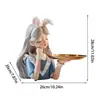 Key Holder For Table Entryway Tray Decorative Trays Candy Tray Key Bowl Resin Girl Statue Jewelry Organizer Collectible 5