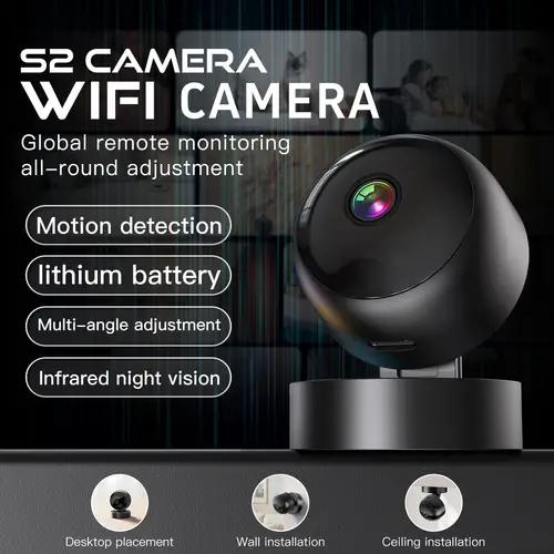 S2 Mini Camera 2.4G WiFi Wireless Security Protection Remote Monitor Camcorders Night Vision Video Smart Home HD Camera - Image 5