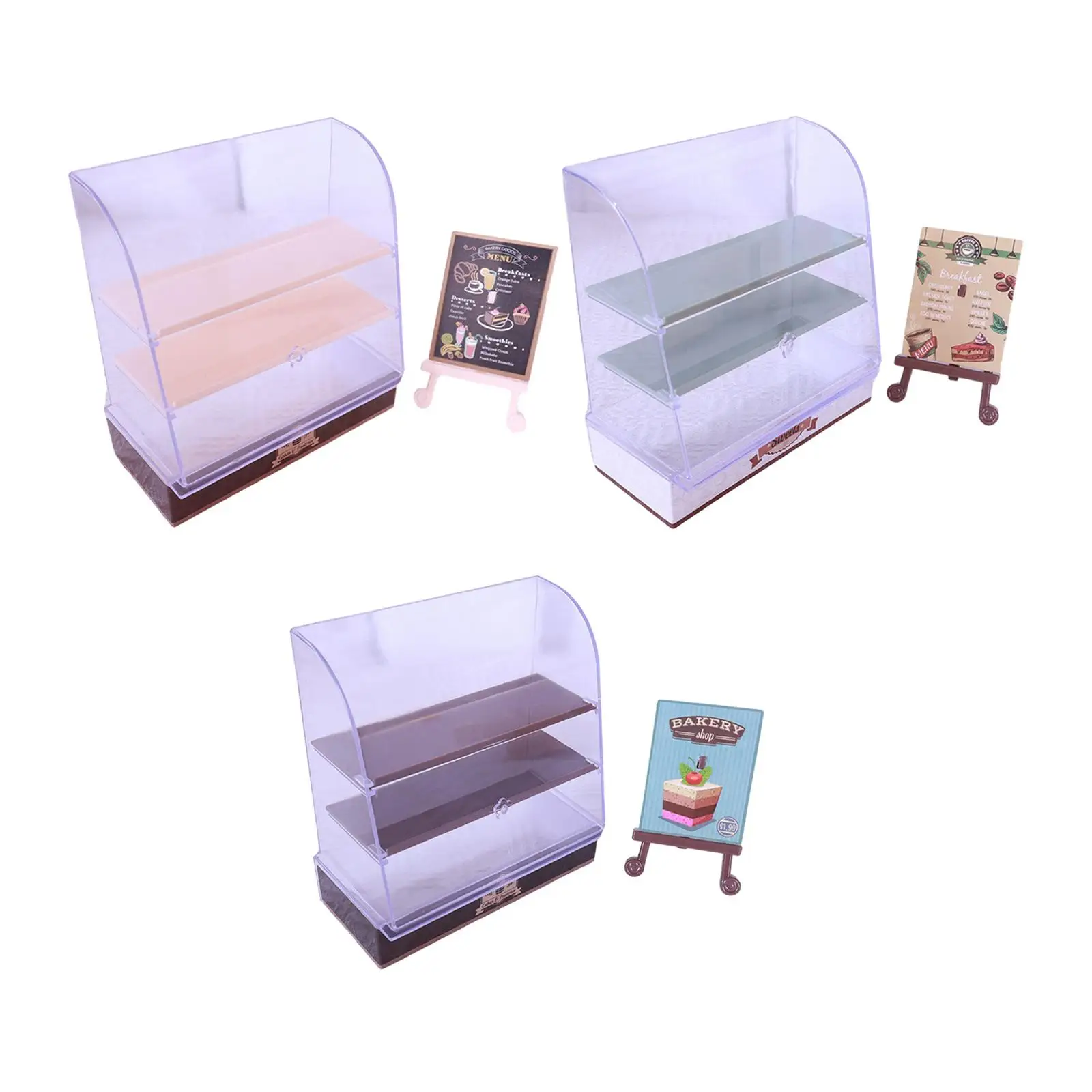 

1/12 Dollhouse Cake Cabinet Scenes Simulated Kids Pretend Play Toy for Micro Landscape Architectural Layout DIY Scenery Building