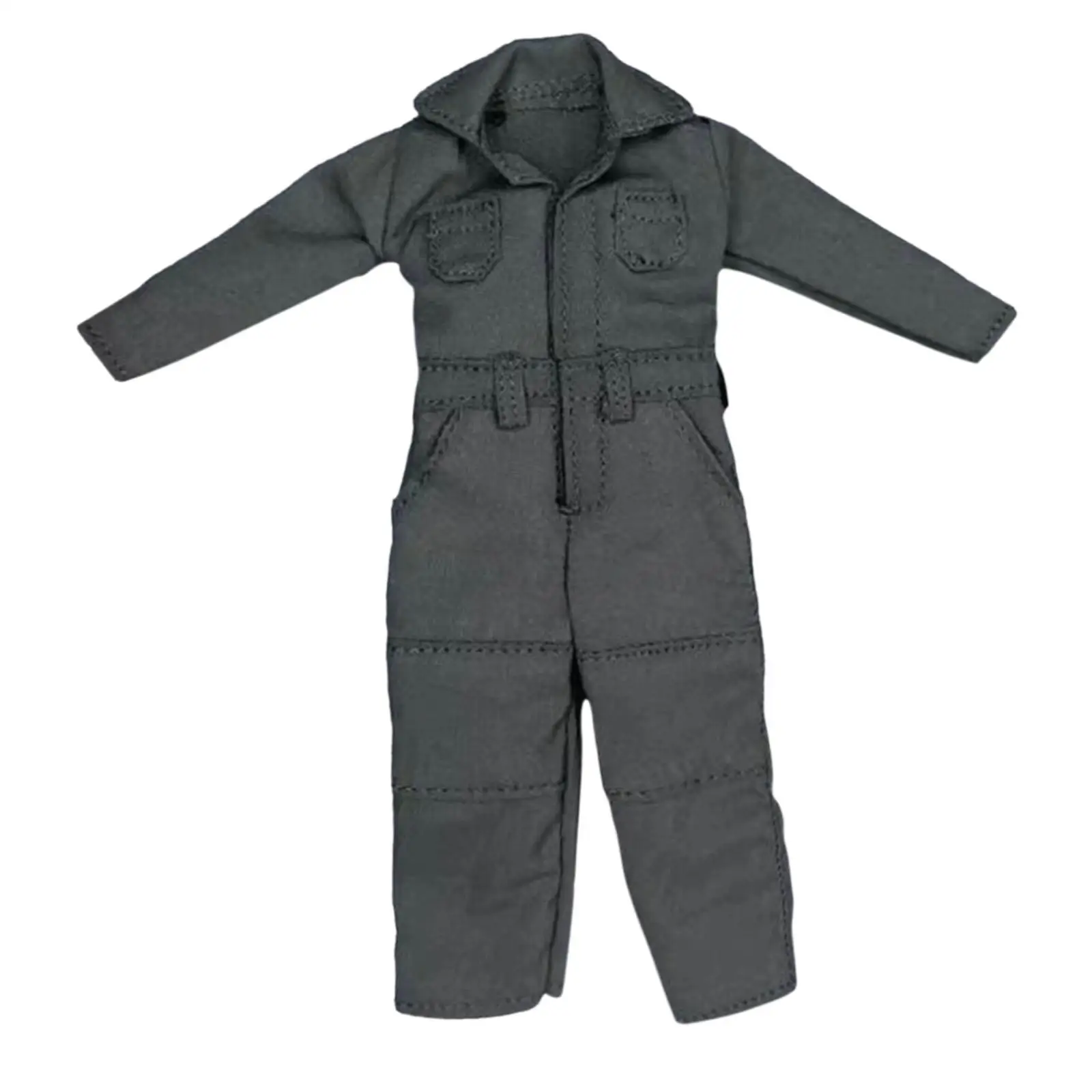 1/12 Scale Jumpsuit Action Figures Coveralls Miniature Soldier Costume Doll Uniform Model Doll Toy for Presents Study Room