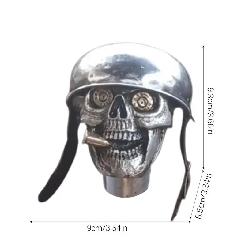 1pcs Skulls Soldier Grip - Handcrafted Gear Knob,Sliver Skulls Car Stick Shifter Handle,Skeleton Style Transmissions