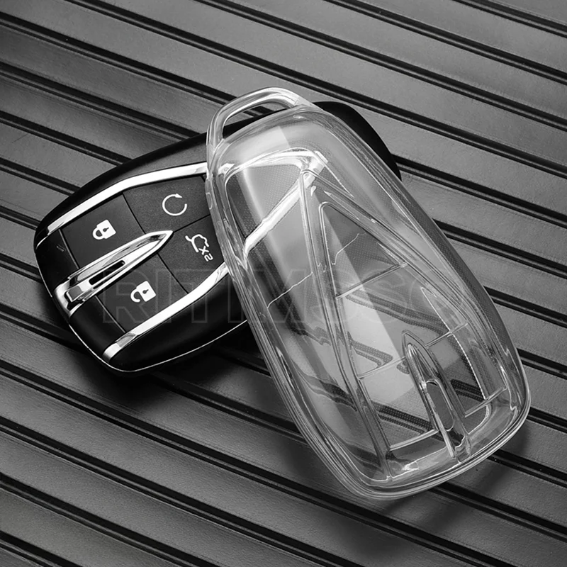 Transparent Tpu Car Key Case Cover Shell for Changan UNIT UNIK CS35PLUS CS55 PLUS CS75 PLUS Oshan X7 X5  Car Accessories