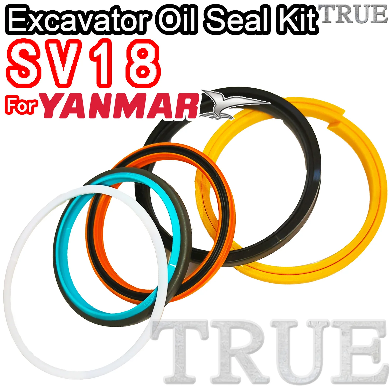 

For SV18 Yanmar Oil Seal Excavator Repair Kit High Quality Control Pilot Valve Blade TRAVEL Joystick Engine O-ring Cylinder BOOM