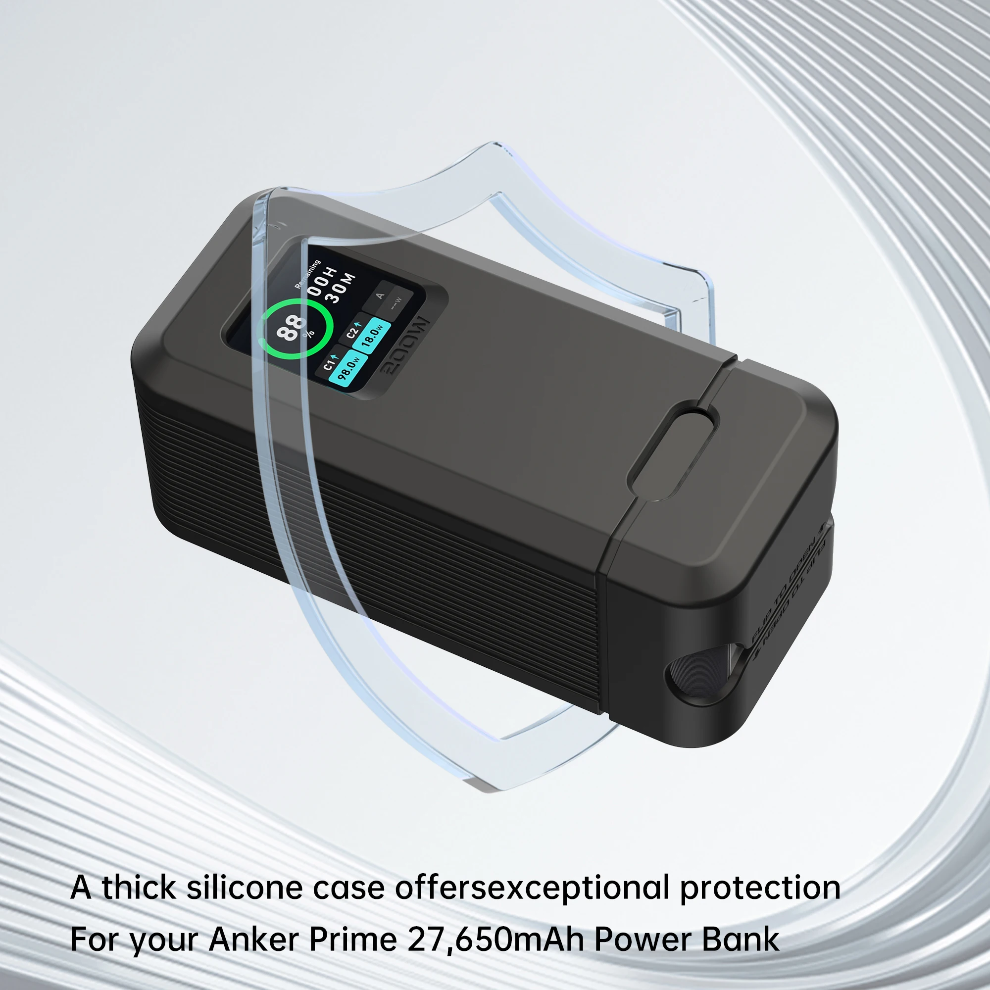 Silicone Case for Anker Prime Power Bank 20,000mAh 200W TF