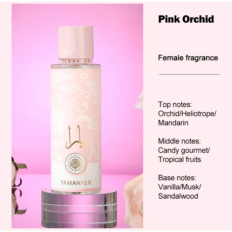 Profumo corpo scintillante rosa araba lunga durata per donna_voghion.com