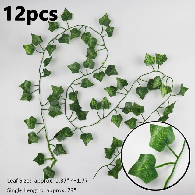 Ivy Leaves Garland with Solar Power LED String Lights Freshen up Your Garden Home Corridor Veranda 10pcs Ivy Vines Curtain Lamp mini fairy lights