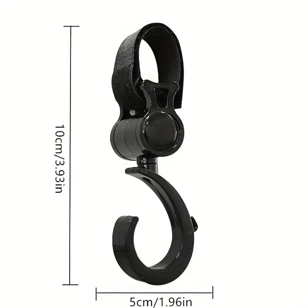 Bar Hangers Large Hook Stroller Hook Hook and Loop 360 Rotary Pushchair Hanger Durable Degree Hook Pram Accessories Car Seat
