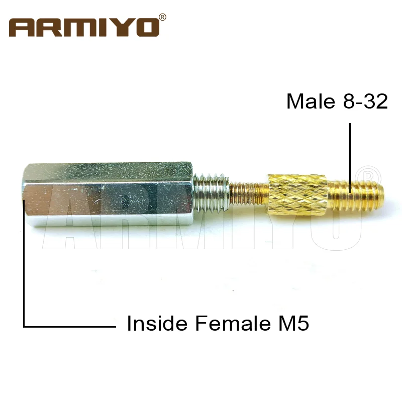 Armiyo M3 zu M5 zu 8-32 Weiblichen zu Männlichen Edelstahl Gewinde Schraube Reparatur Einsatz Selbstschneidende Schlitz 12GA Pinsel Kabel Seil – Detail 2