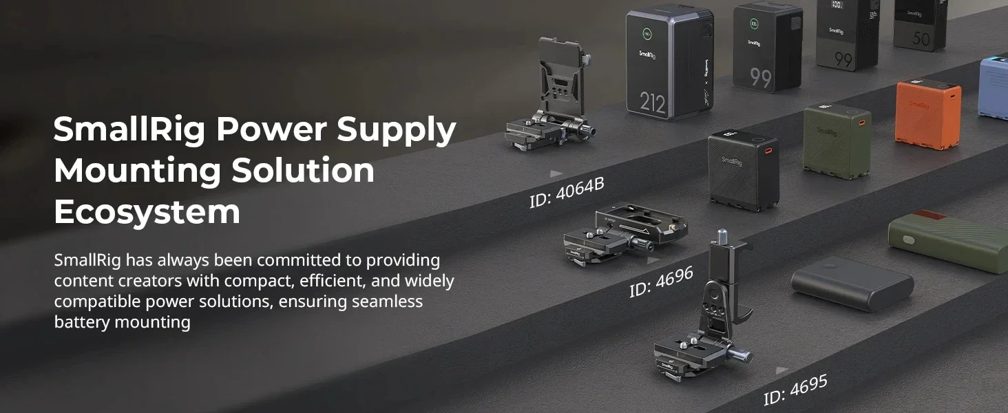 SmallRig NP-F Battery Adapter Mount Plate Kit for Mirrorless Cameras Rotatable A