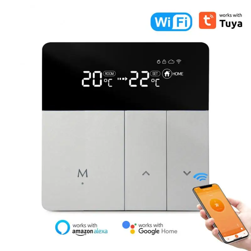 

WiFi Smart Thermostat Temperature Controller，100-240 V Tuya APP Remote Control,Work With Alexa Home Yandex Alice