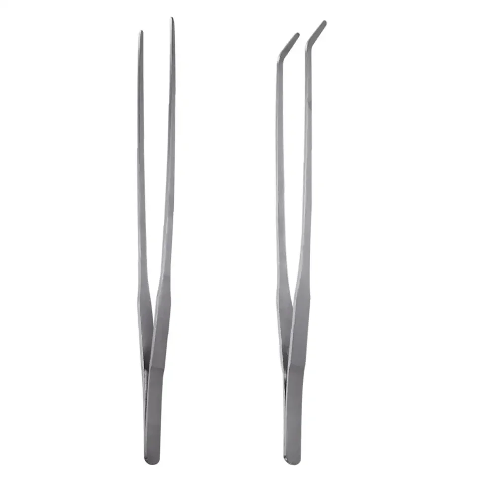 2 Pinzette Curve E Dritte Per Acquario - Acciaio Inox, Per Piante, Alimentazione, Bonsai, Giardinaggio - Foto 9
