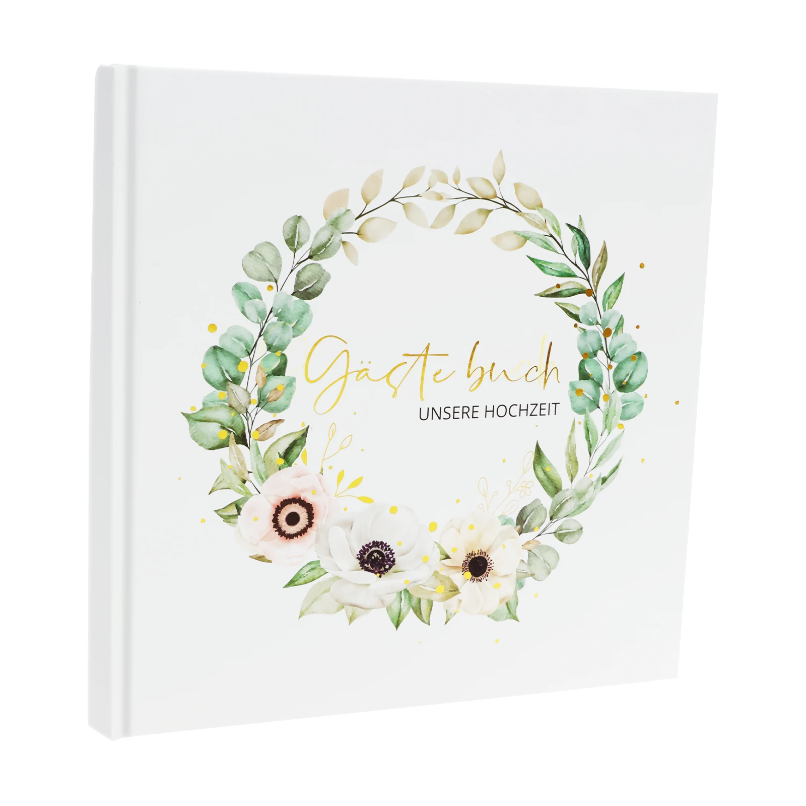 Wedding Guest Book 120 Pages Elegant Flower Pattern Wedding Sign Book Personalized Guest Signature Album For Party Reception