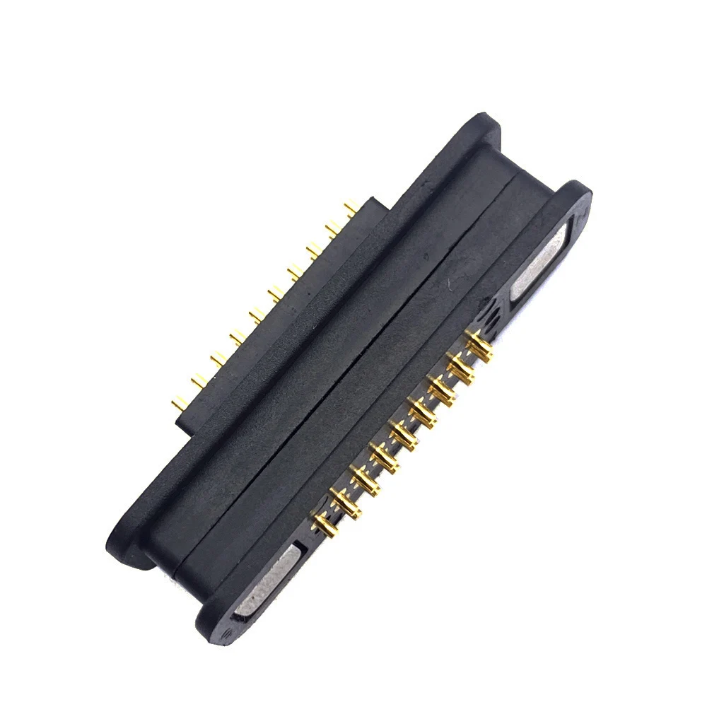 13/14/15/16/17/18/19/20pin wasserdichter magnetischer quadratischer Magnetst ecker 2a Stecker Buchse feder belastete Pogopin DC Steckdose – Detail 6