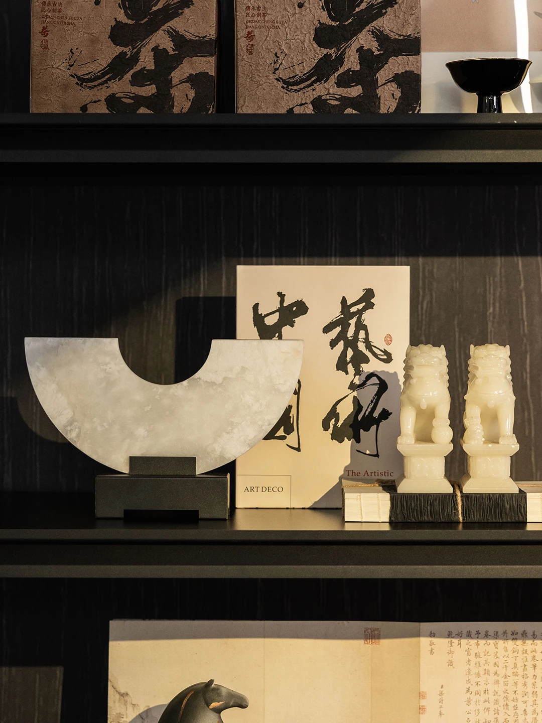 중세 선(禪) 미학 예술 장인의 가정 장식품, 세라믹 소재, 금속 받침대, 다실, 서재, 샘플룸 장식