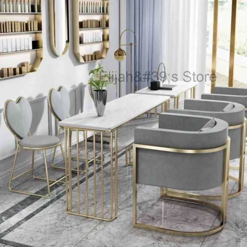 

Metal Simple Nail Table Design Nordic Salon Modern Manicure Table Luxury Speciality Mesinha De Manicure Furniture HD50ZJ