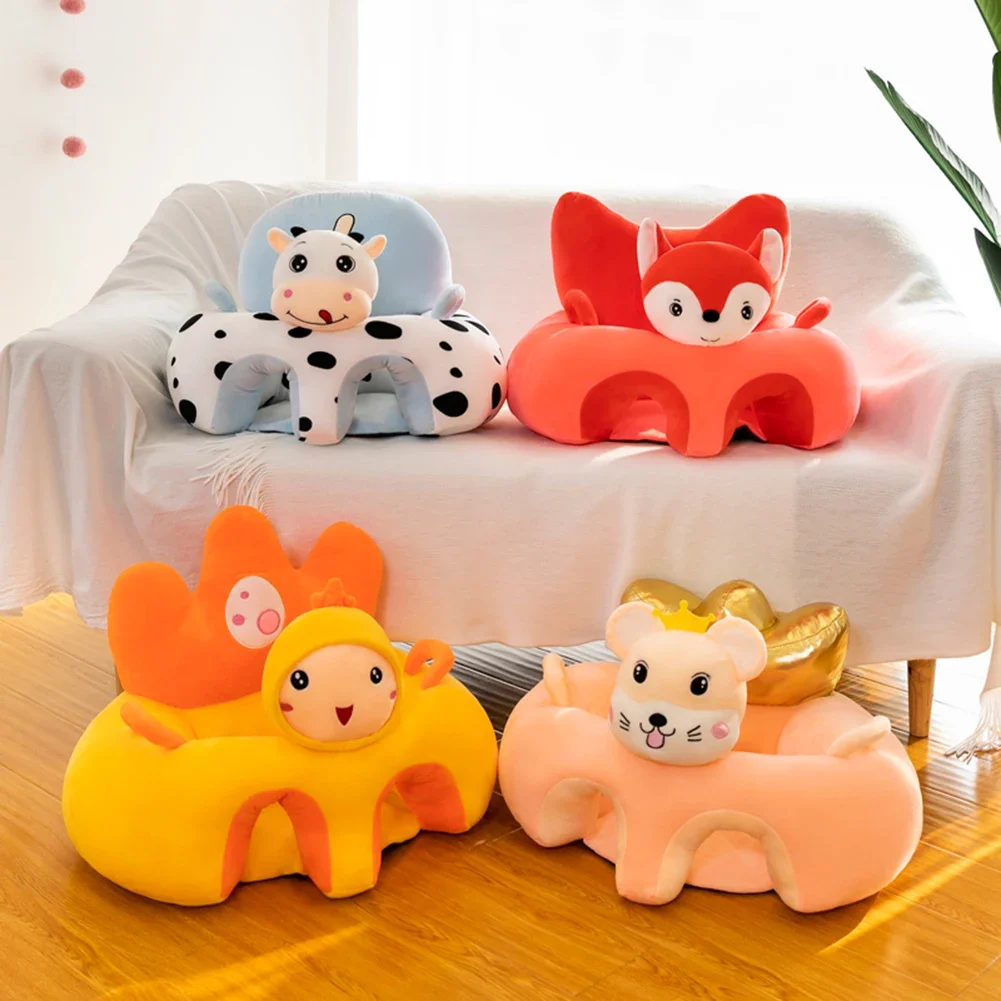 Baby Sofa Support Seat Cover Cartoon Animal Plush Learning To Sit Chair Cradle baby sofa seat cover sofa support seat cover