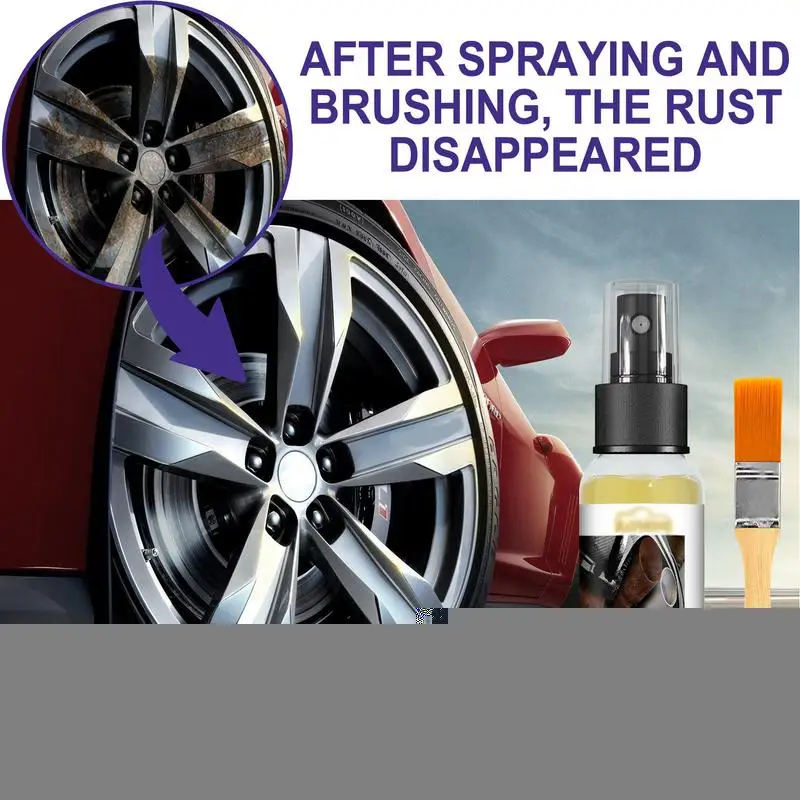 Car Wheel Cleaner Rim And Tire Cleaner For Brake Dust Grime Removes Rust Remover Spray Metal Surface Chrome Paint Car Maintenanc