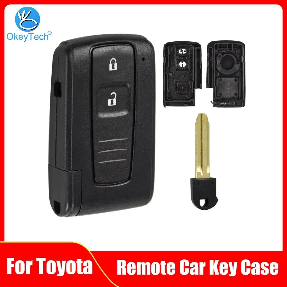 2 Tasten Fernbedienung Schwarz F R Toyota Corolla Verso Prius 2 Tasten F R Smart Key Case Ersatz Toyota Corolla Schlüssel