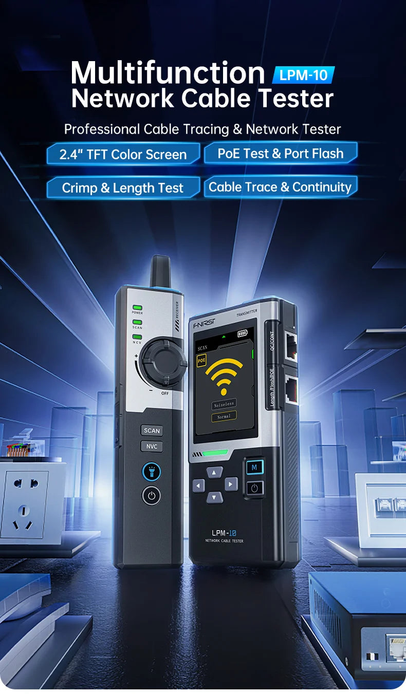 FNIRSI® LPM-10A Multifunctional Network Cable Tracker Intelligent