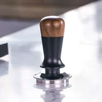 51/53/58MM Coffee Tamper Walnut Wood Coffee Tamper Stainless Steel Constant force Elasticity Coffee Hammer Espresso Accessories 4