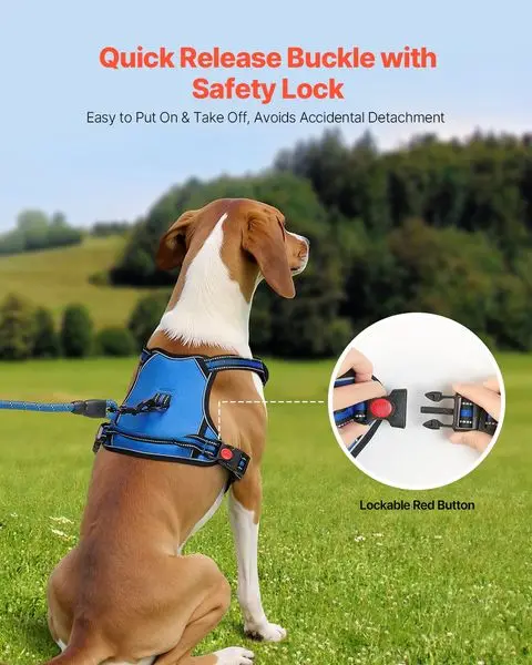 No Pull Dog Harness for Large Dogs – Adjustable Vest