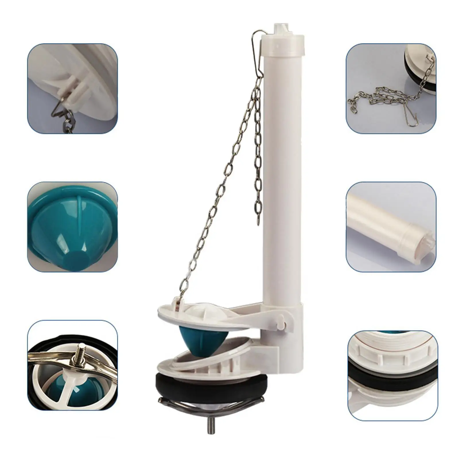 Old Toilet Drain Valve, Acessório Tanque De Água, Chain Drenagem Flush