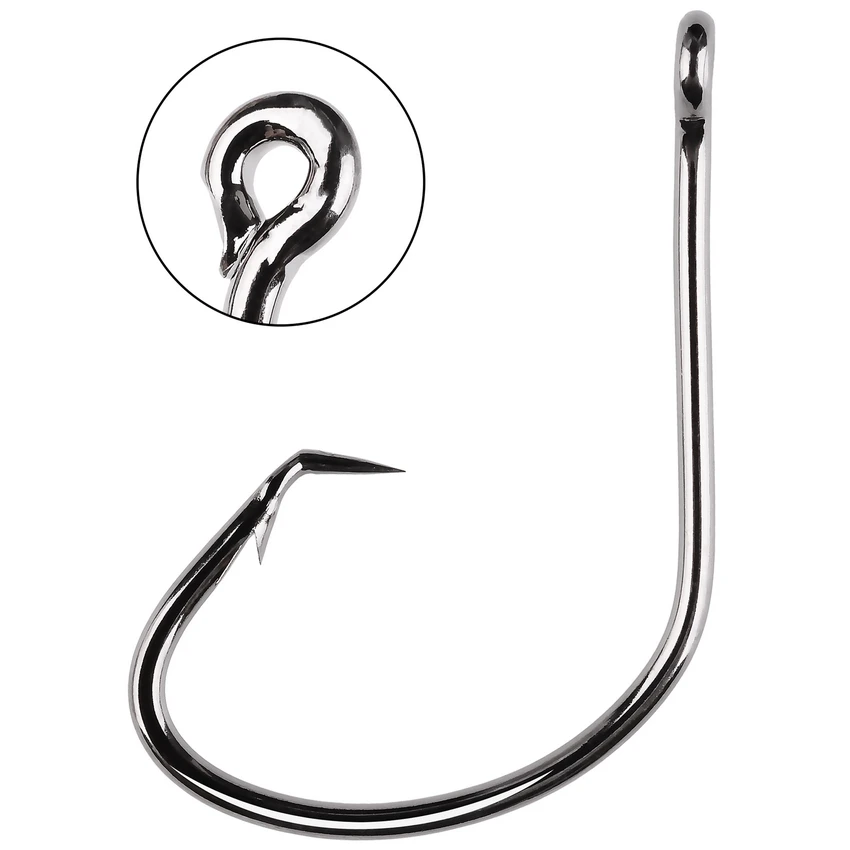 100pcs Strong Offset Fishing Hooks Highcarbon steel Octopus Hook