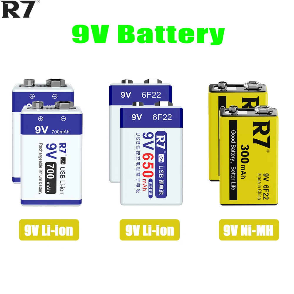9V Battery 700mAh Micro USB Volt Liion Rechargeable, 42 OFF