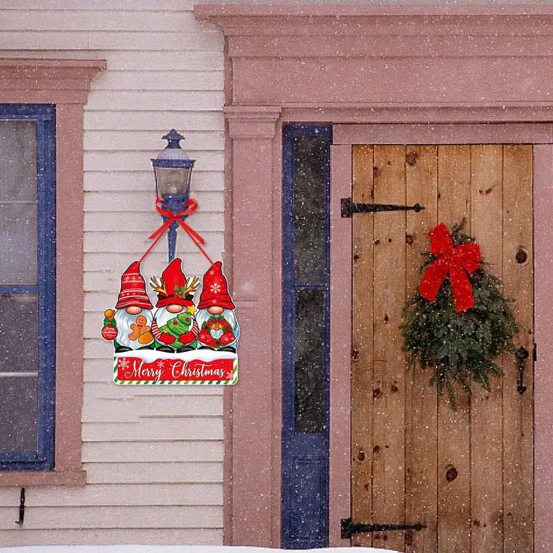 Christmas Door Signs Decorative Multi-Functional Door Signs For Festive Season Seasonal Decors Fo Handles Walls Drapes