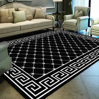 Nordic Light Luxury Carpet Living Room Sofa Bedroom Rugs Modern Office Simple Style Large Nonslip Washable Floor Mats Home Decor 1