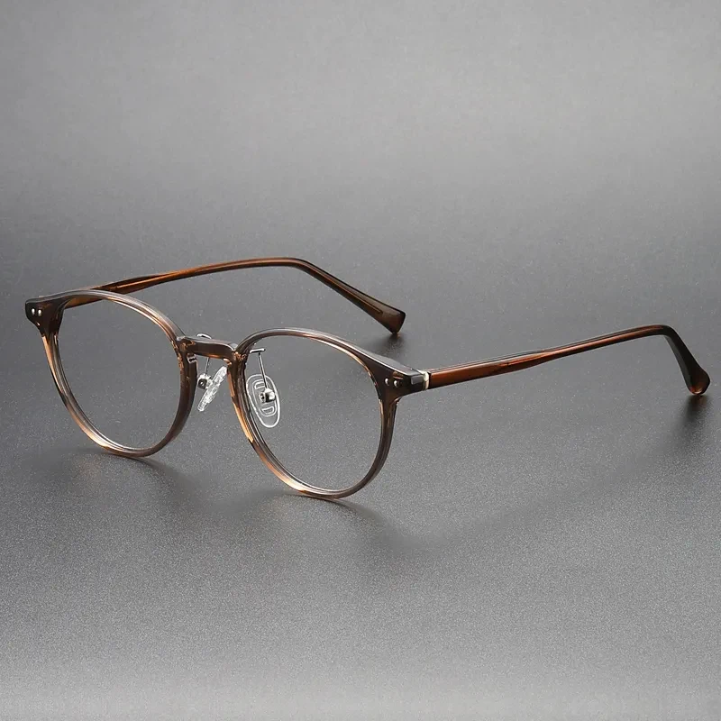 

Full Rim Korean Style Mens Vintage Hand Made Glasses Eyeglasses Frames retro designer optical women Myopia prescription eyewear