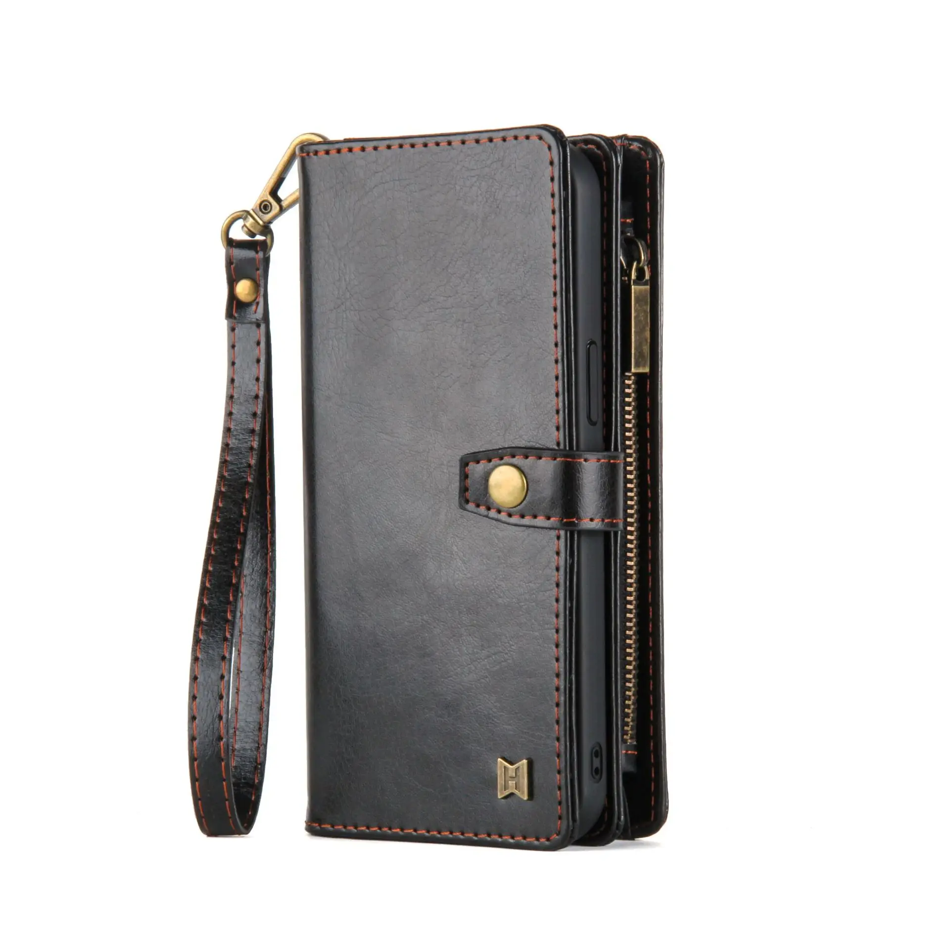 Zipper Flip Cover Business Wallet Luxury Magnetic Leather Phone Cases For Iphone 15 14 Plus 13 12 11 Pro Max Wallet Case Bags