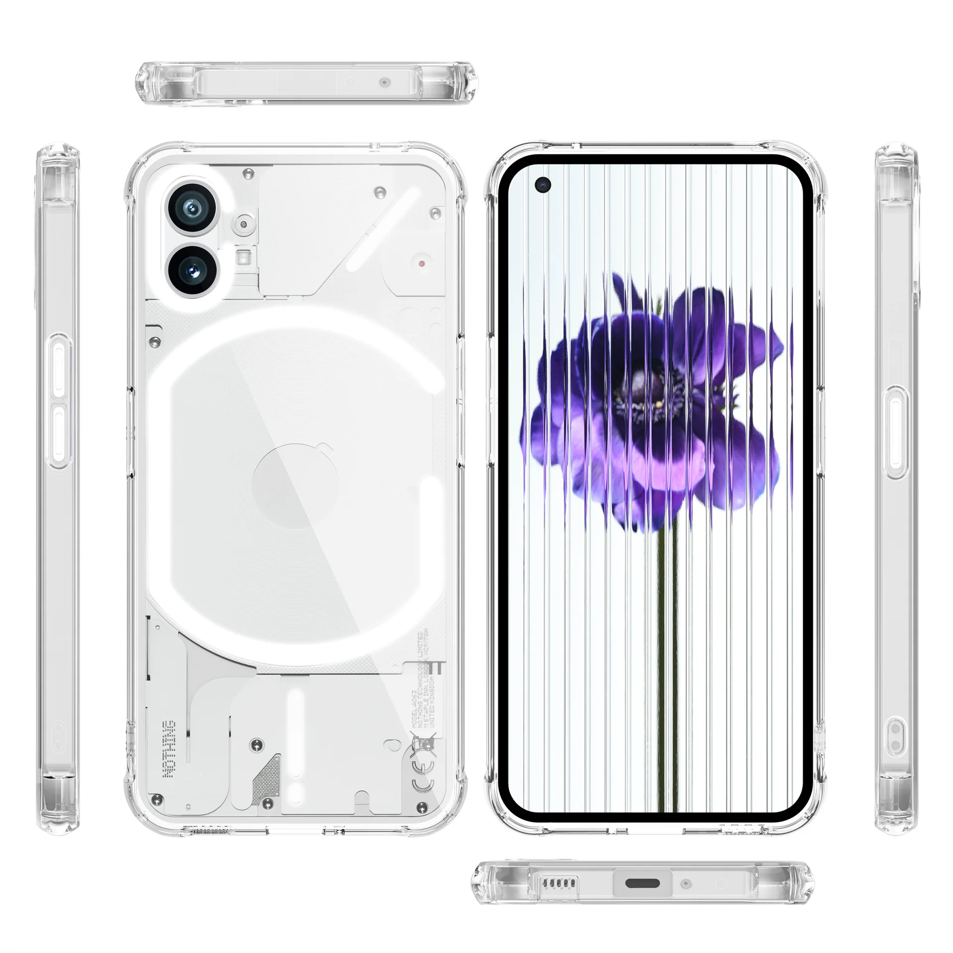 Shockproof Clear Silicone Airbag Case - Durable Protective Back Cover